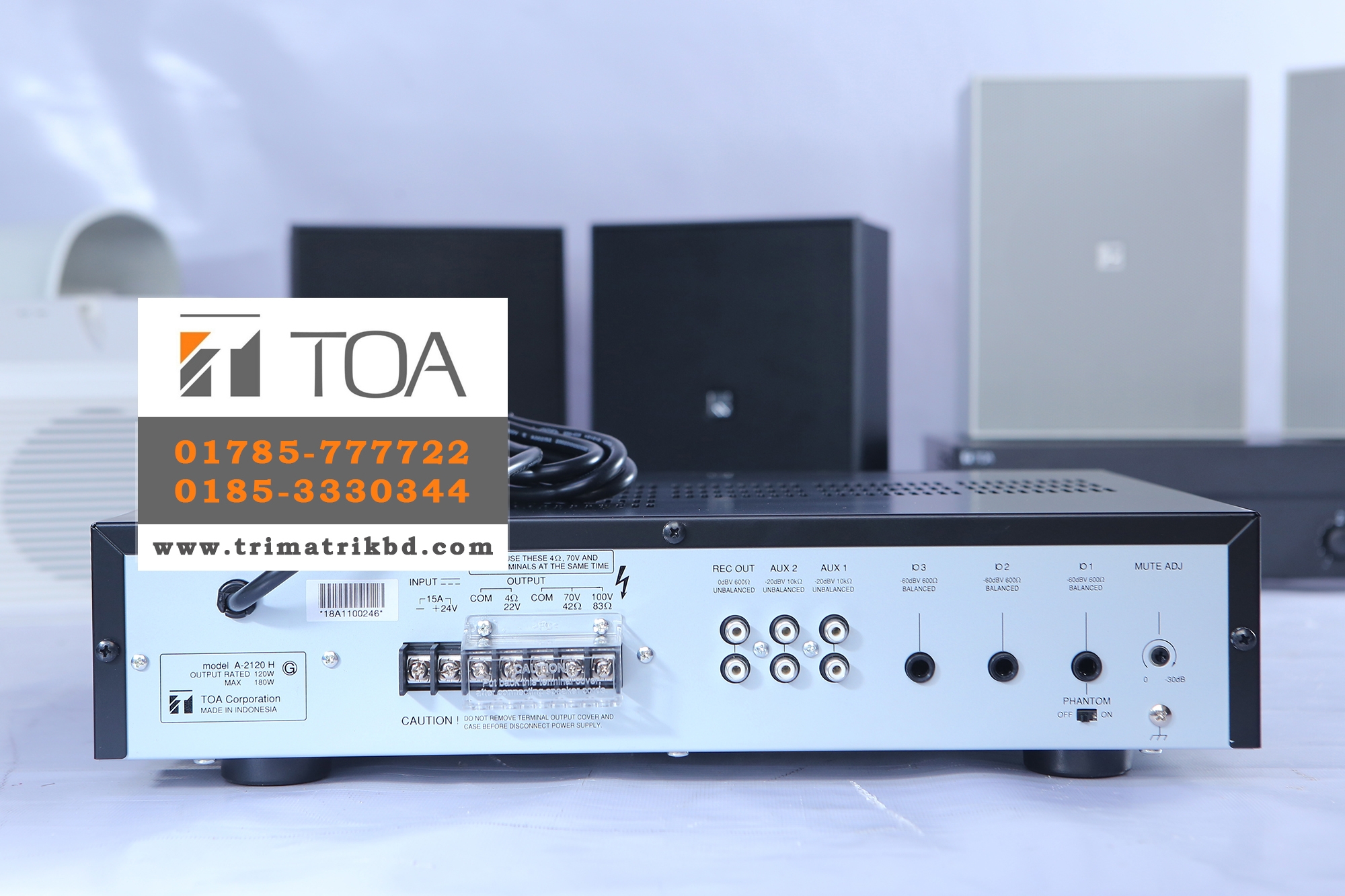 TOA A-2120 Mixer Power Amplifier 3 TOA A-2120 Mixer Power Amplifier - Image 3