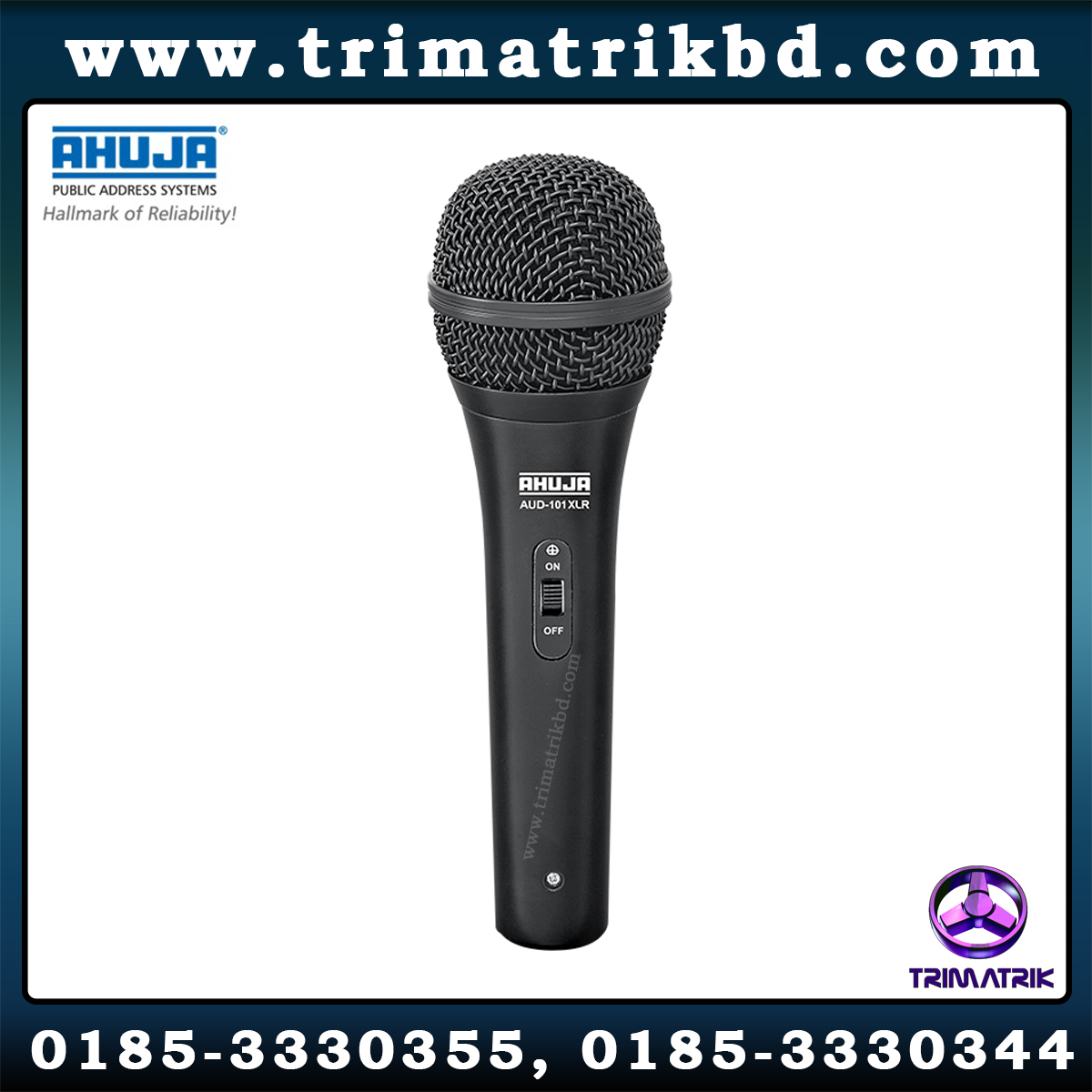 Ahuja AUD-101XLR Unidirectional Dynamic Microphone 1 Ahuja AUD-101XLR Price in BD