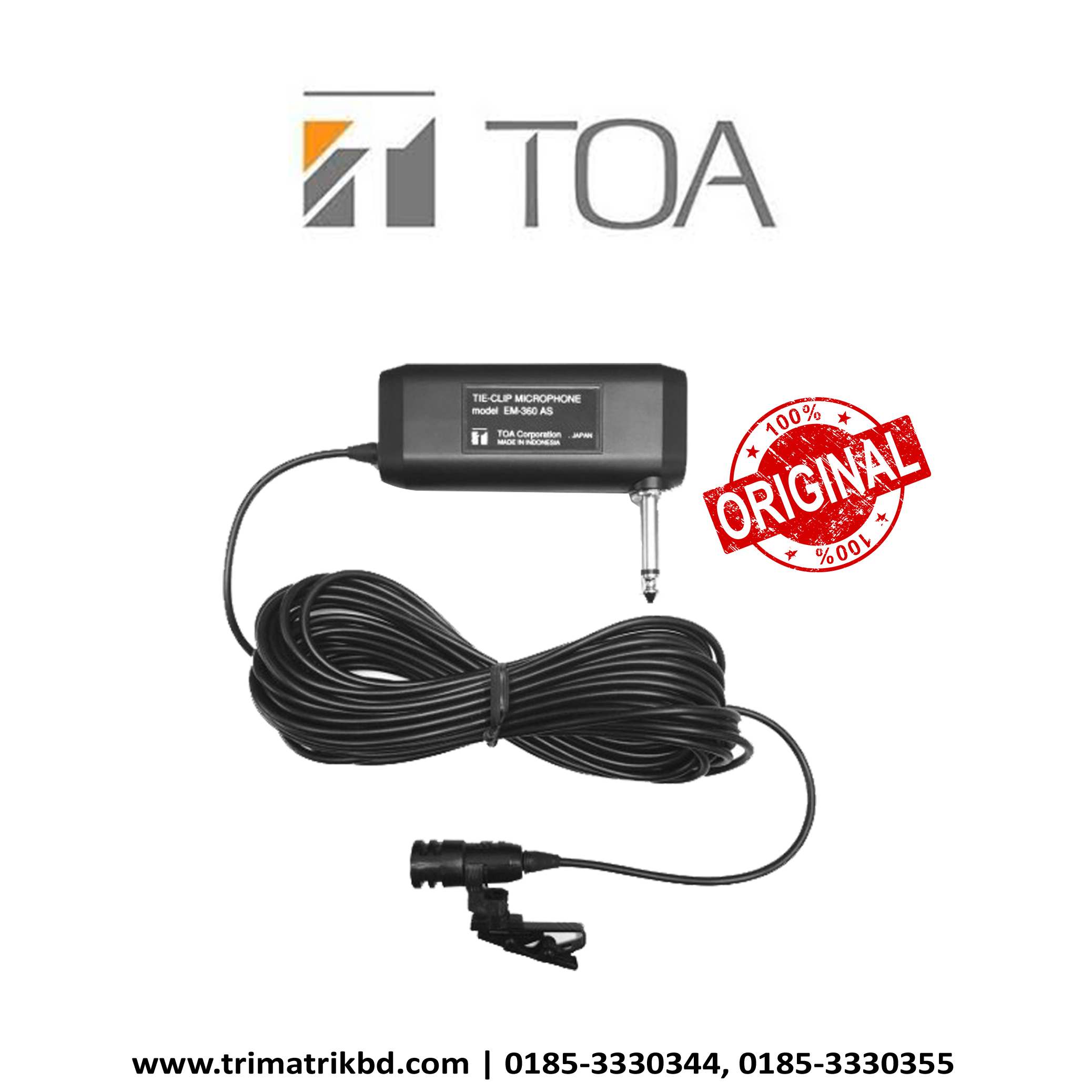 TOA EM-360 Lavalier / Tie-Clip Microphone 1 TOA EM-360 Bangladesh | TOA EM-360 Price in BD