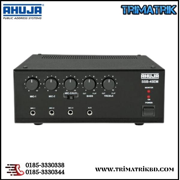 Ahuja SSB-45EM 45W PA Mixer Amplifier 1 Ahuja SSB-45EM 45W PA Mixer Amplifier in Bangladesh