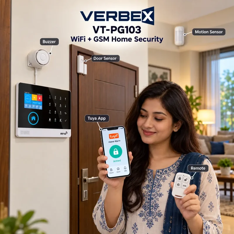 Verbex VT-PG103 GSM Intrusion Burglar Alarm System Wireless Tuya Smart App Control - Price in Bangladesh 2 Verbex VT-PG103 GSM Intrusion Burglar Alarm System Wireless Tuya Smart App Control - Price in Bangladesh